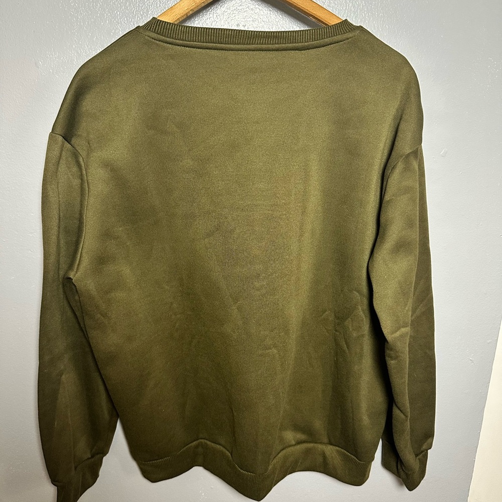 Green Crew Neck Sweater Retro Graphic Print “Made in 80’s” XL - Picture 2 of 4